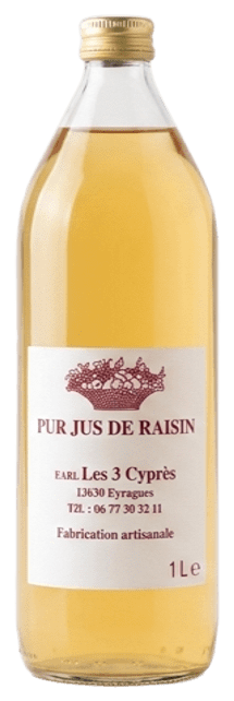 Bouteille de pur jus de raisin blanc