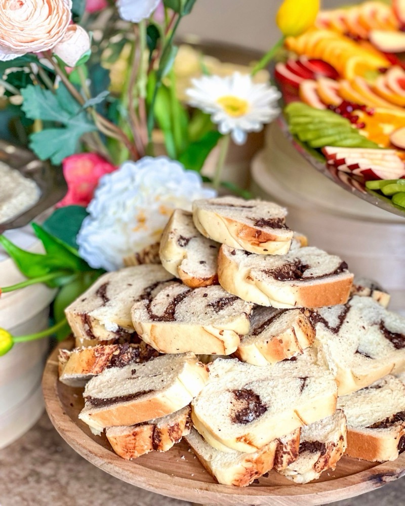 Babka chocolat noisettes maison, buffet Le Signature Entre L à Aix-en-Provence