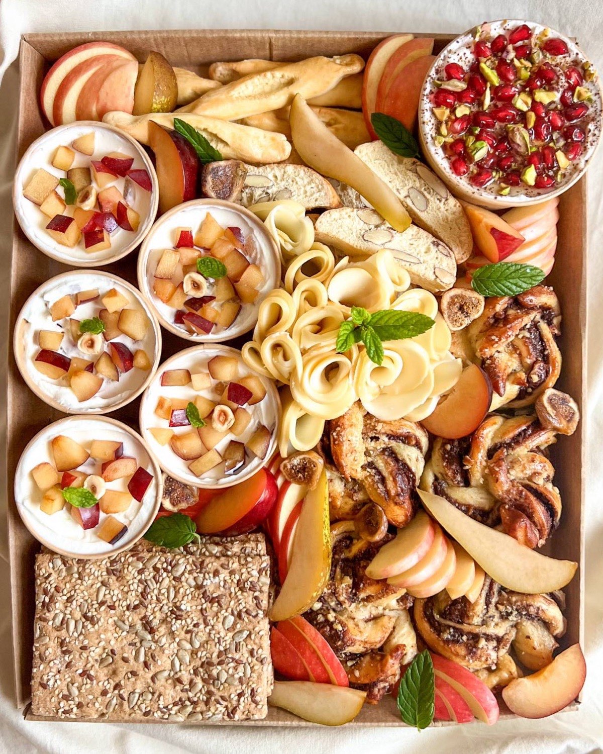 Plateau Grand Brunch fait maison, vu de dessus