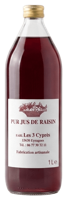 Bouteille de pur jus de raisin rouge